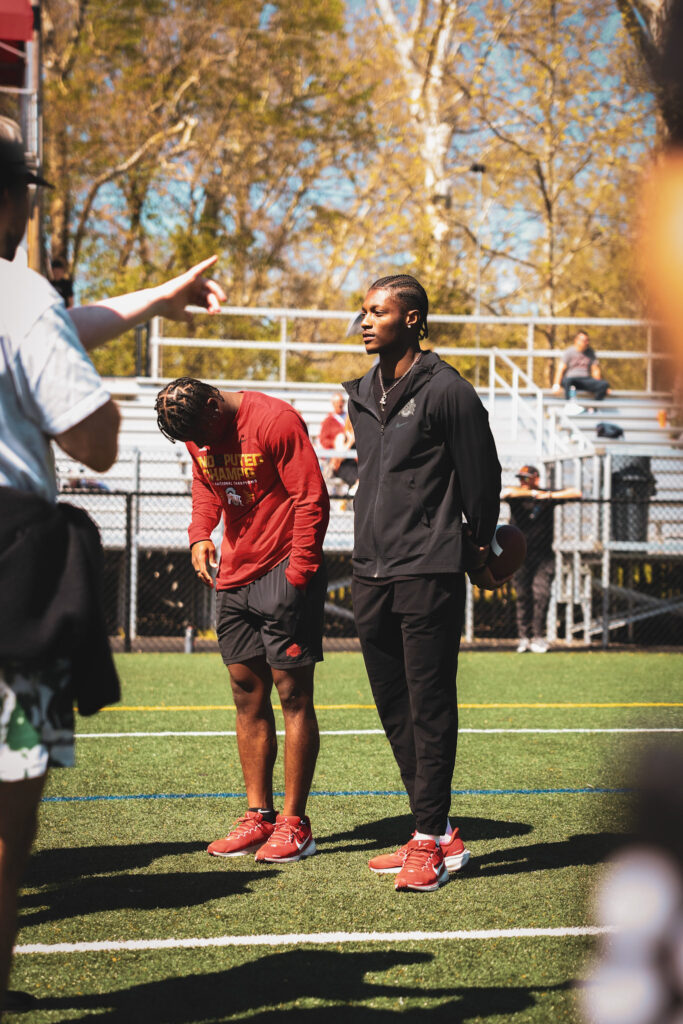 Carnell Tate and caleb downs football camp youth camp 3